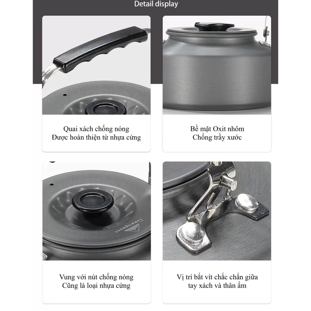 Ấm đun dã ngoại Campingmoon Light Teapot cao cấp