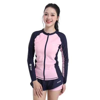 Áo bơi dây kéo tay dài chống nắng Breeze Lyna Rashguard
