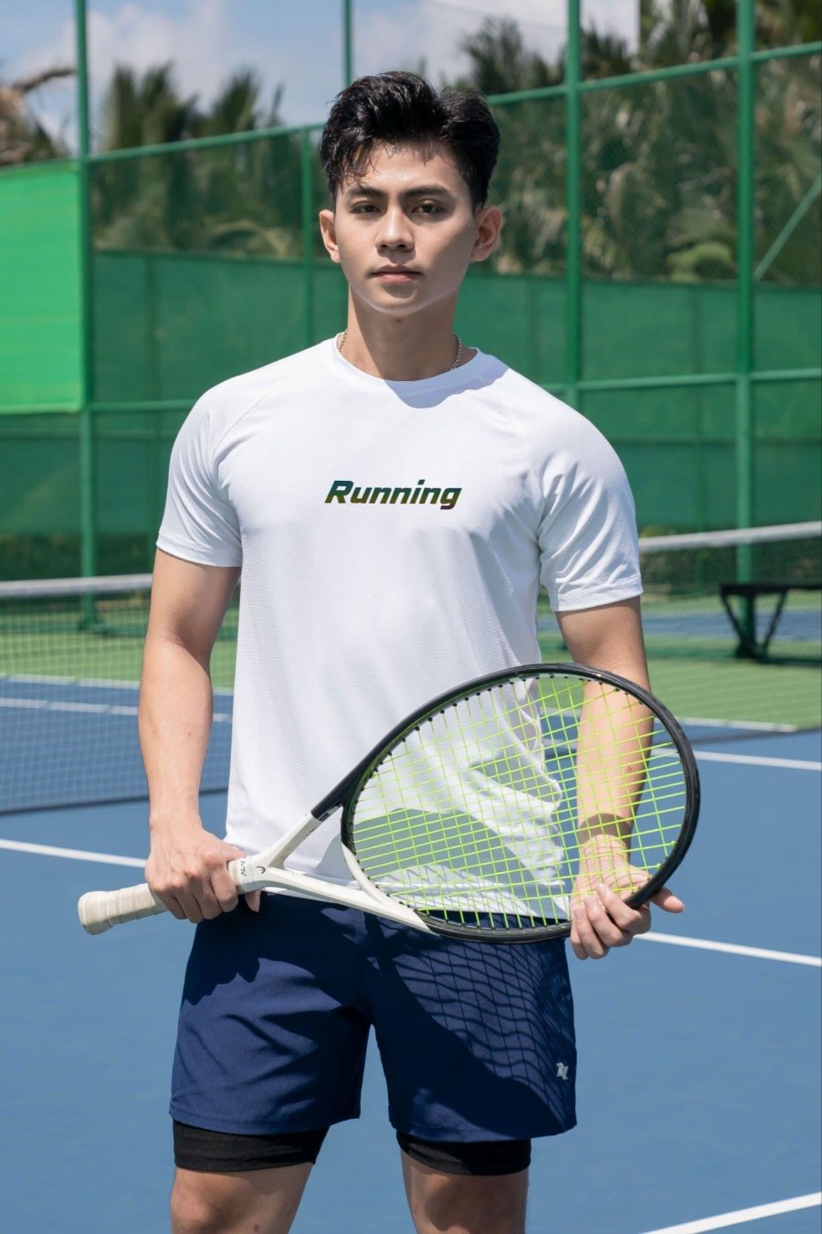Áo thể thao nam cổ tròn Running A109