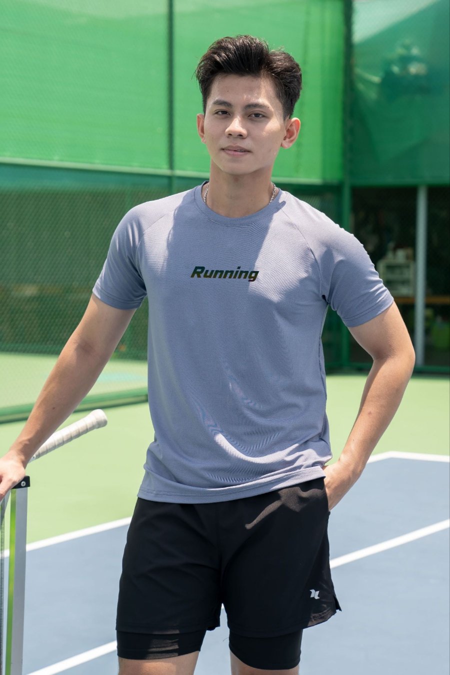 Áo thể thao nam cổ tròn Running A109