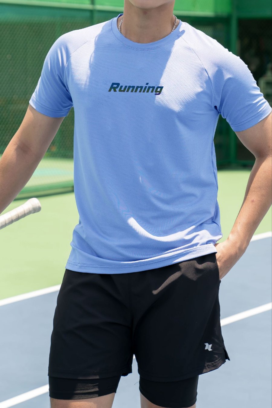 Áo thể thao nam cổ tròn Running A109