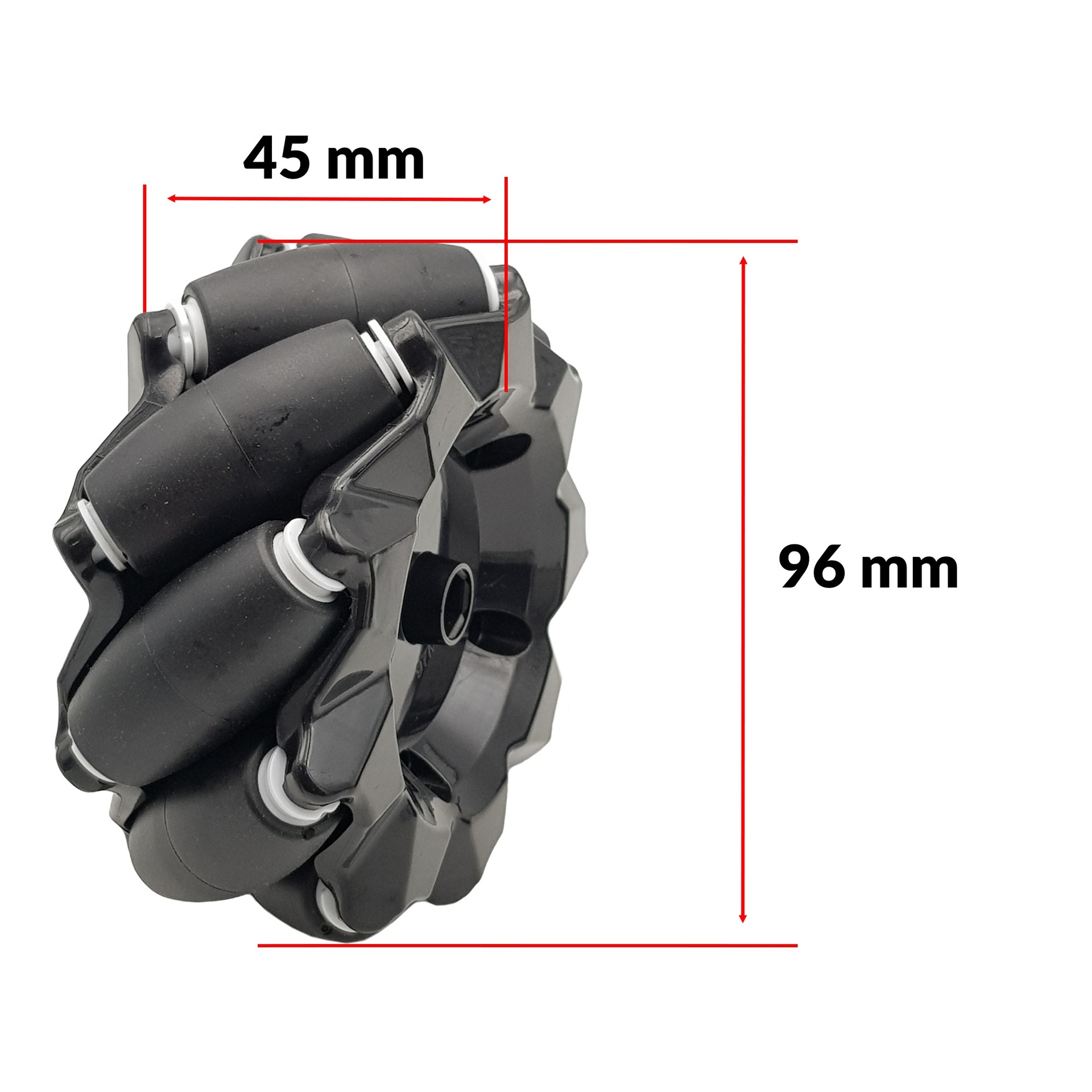 Bánh xe Mecanum nhựa đa hướng 97mm (COMBO 2 bánh L+R)