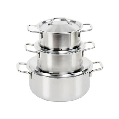 Bộ 3 Nồi Inox 1 Đáy Rainy RN06TTY