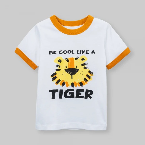 Bộ bé trai ngắn Animo Easy FW26 VD0826037 (1Y-4Y,Trắng-Vàng)