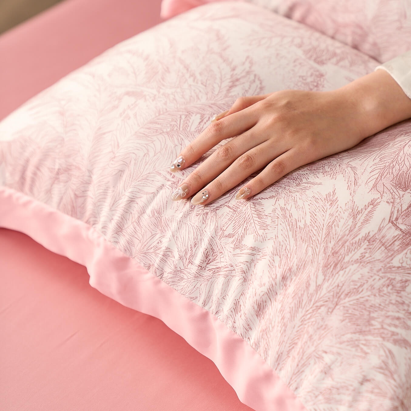 Bộ ga chun Amando Wellness Tencel Luxe Họa Tiết 4CT - Tencel 60S tinh tế