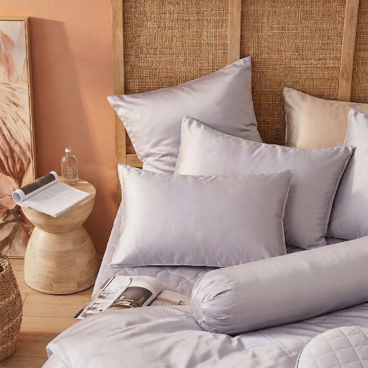 Bộ ga chun chần + chăn chần 5 món Amando Wellness Tencel Luxe, mềm mại, mịn mướt, thoáng mát vượt trội
