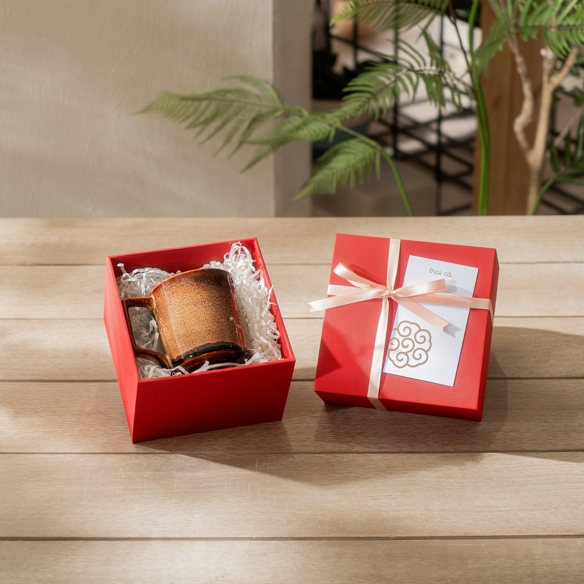 Bộ quà tặng Cốc cà phê thẳng - gốm Chinh