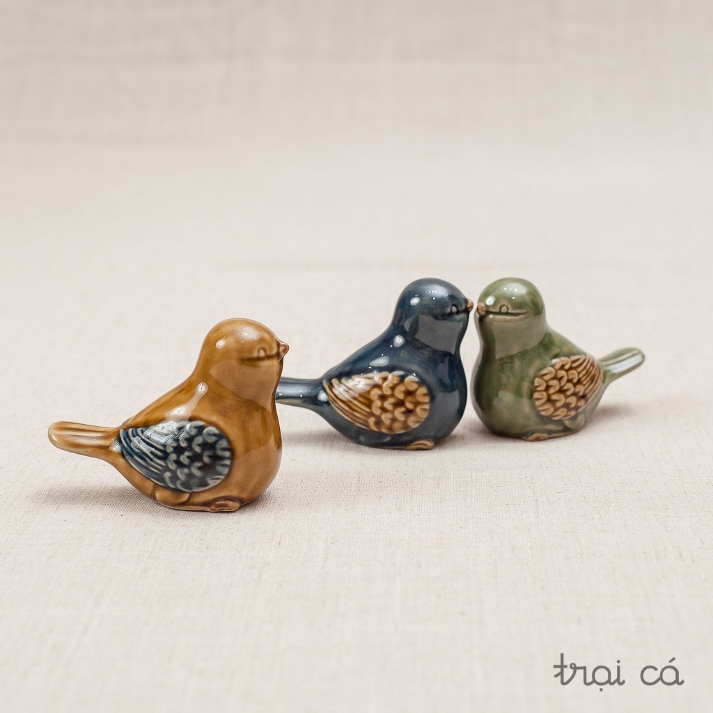 Bộ quà tặng đôi Chim - gốm Hiên Vân