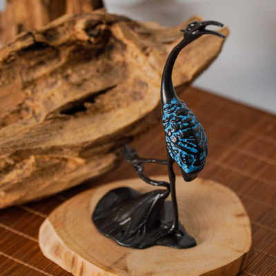 Chân hạc bằng đồng cắm hương vòng & hương không tăm