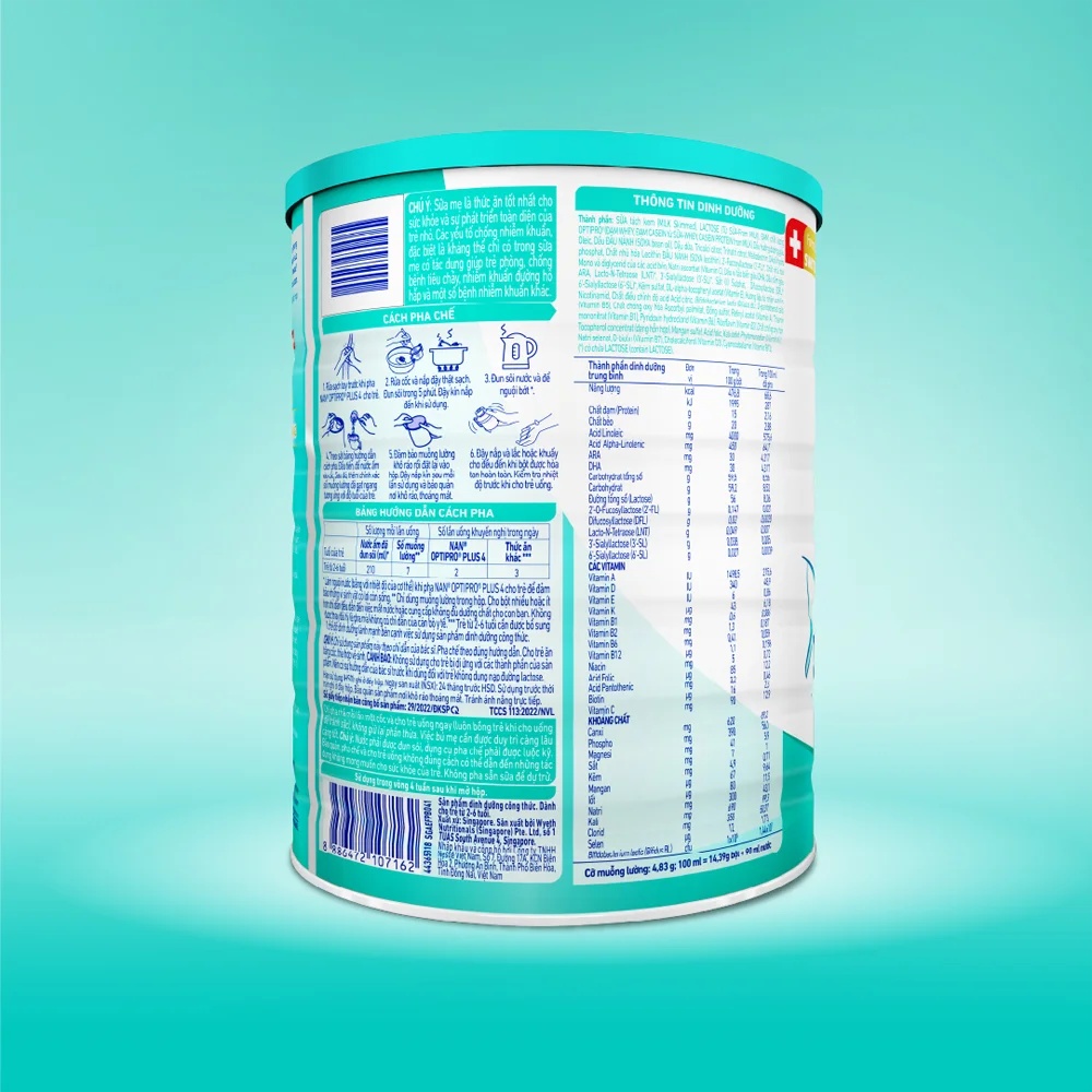 Combo 2 Sữa Nan Optipro PLUS 4 1.5kg, với 5HMO, Công thức từ Thụy Sĩ (2-6 tuổi)