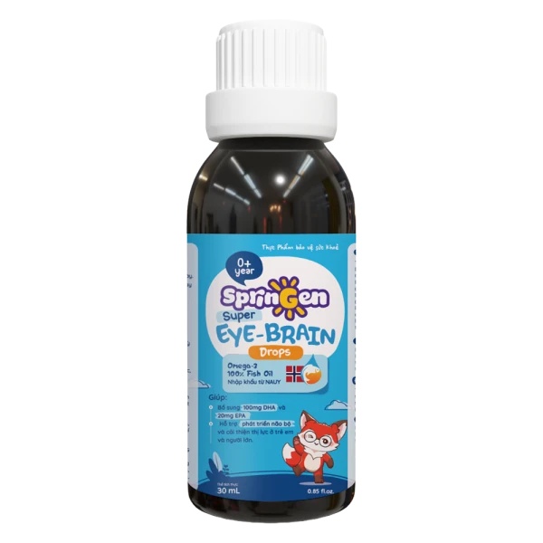Combo 2 Thực phẩm bảo vệ sức khỏe SprinGen Super Eye - Brain Drops