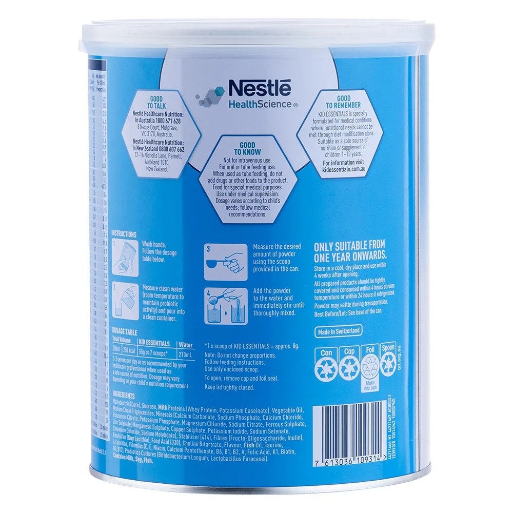 Combo 2 Thực phẩm bổ sung dinh dưỡng dành cho trẻ từ 1 đến 10 tuổi Kid Essentials Nutritionally Complete vị vani