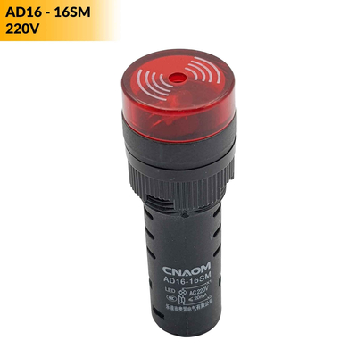 Đèn báo có còi AD16-16SM màu đỏ 220V