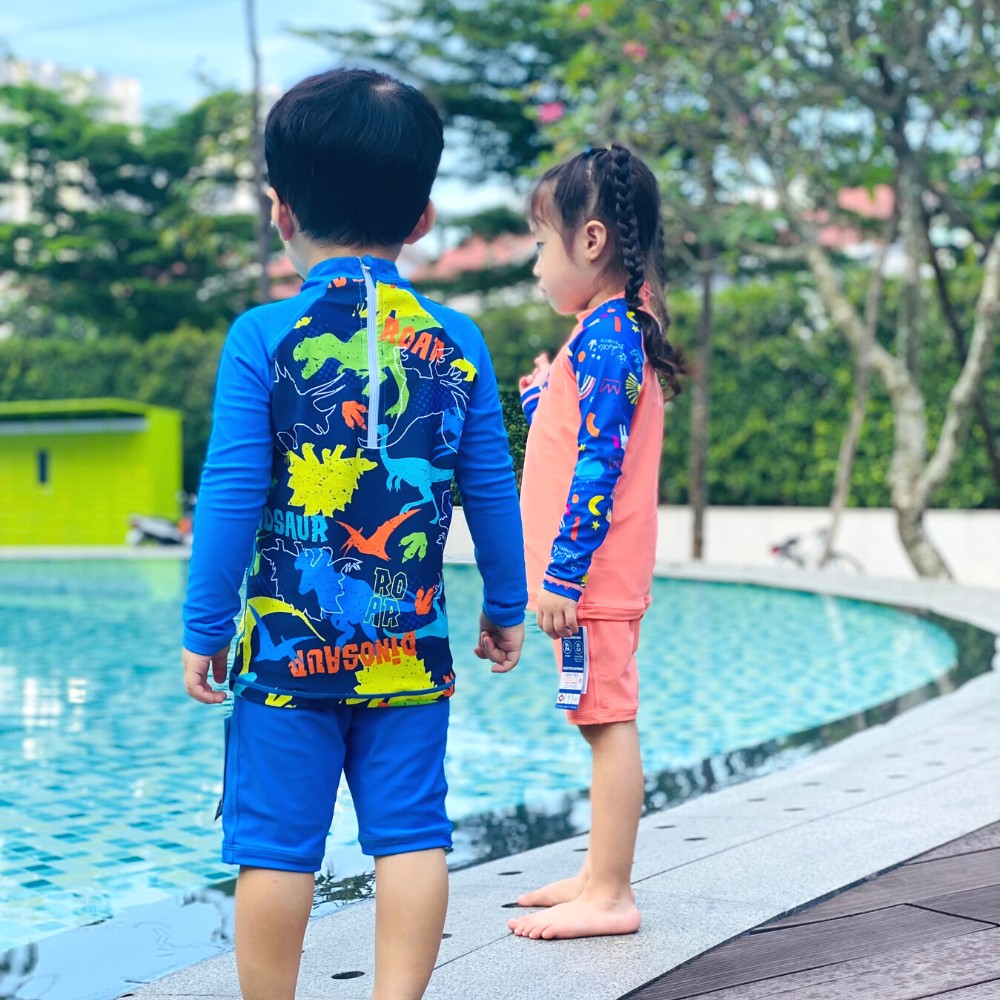 Đồ bơi chống nắng bé trai (Không kèm nón) - Blue Sea UV Protection Boy Set