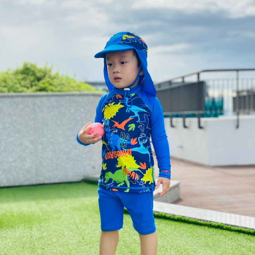 Đồ bơi chống nắng bé trai (Không kèm nón) - Blue Sea UV Protection Boy Set