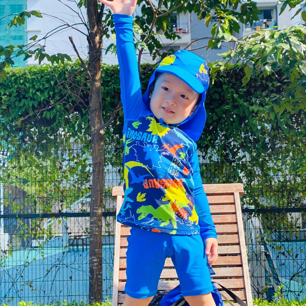 Đồ bơi chống nắng bé trai (Không kèm nón) - Blue Sea UV Protection Boy Set