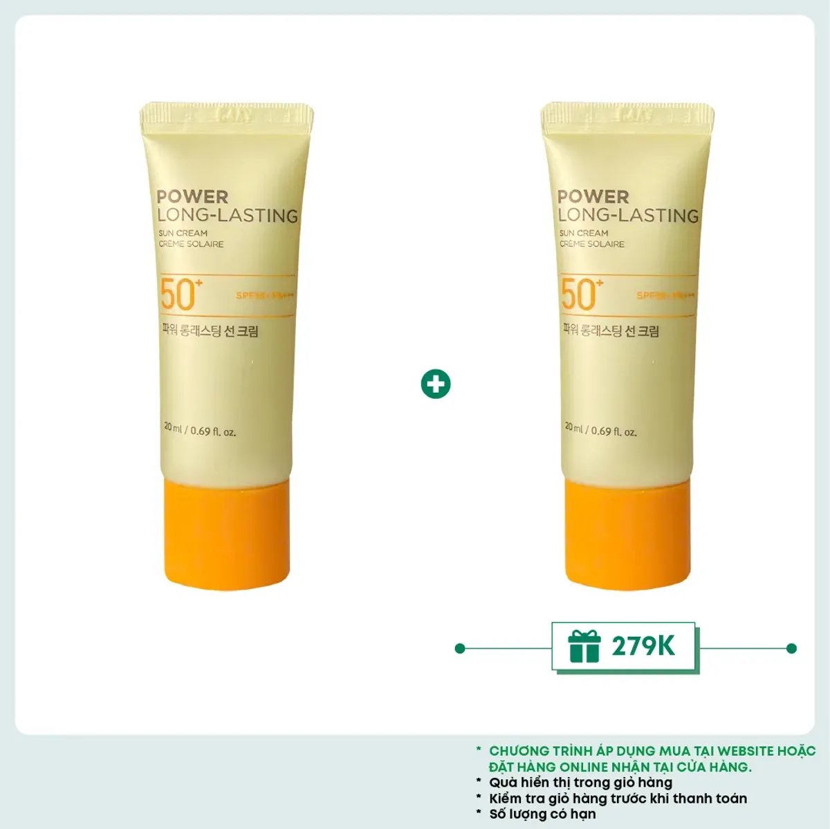 Kem Chống Nắng Lâu Trôi Natural Sun Eco Power Long-Lasting Sun Cream SPF50+ PA+++