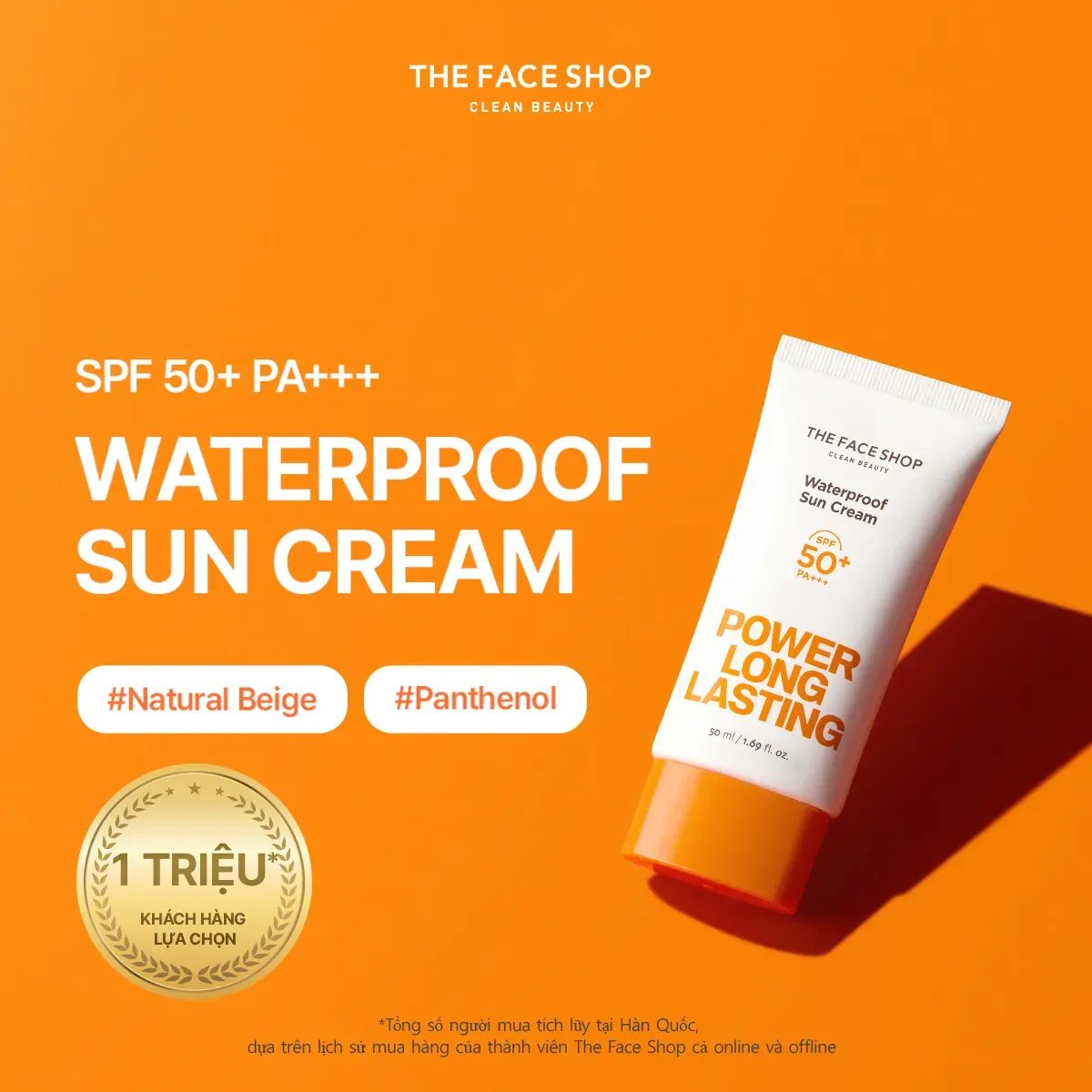 Kem Chống Nắng Lâu Trôi Natural Sun Eco Power Long-Lasting Sun Cream SPF50+ PA+++