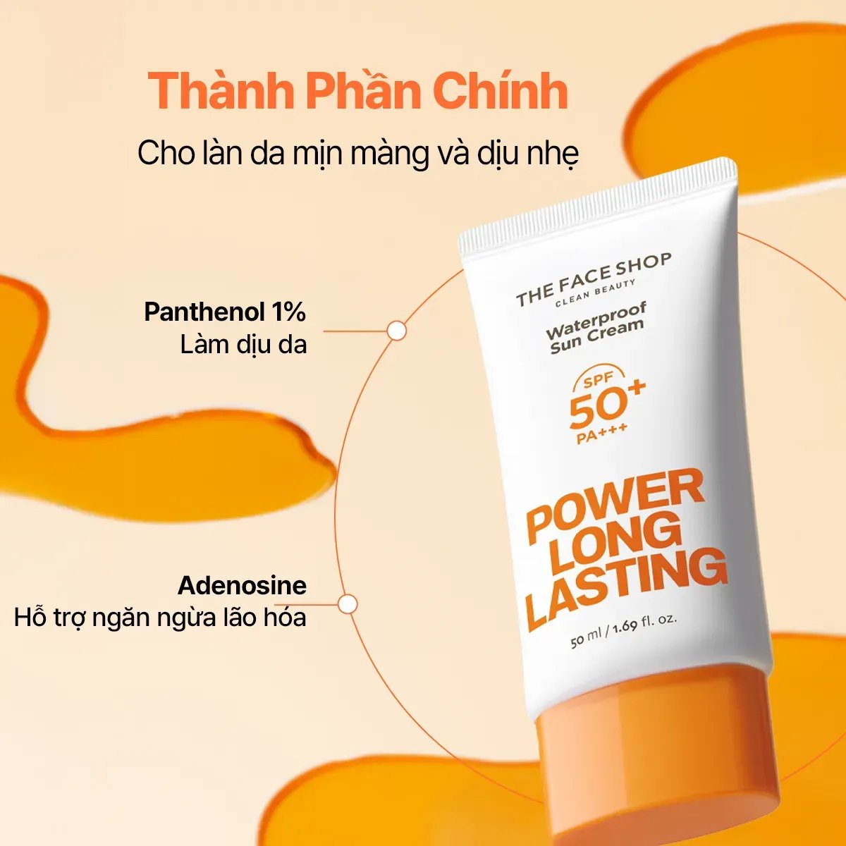 Kem Chống Nắng Lâu Trôi Natural Sun Eco Power Long-Lasting Sun Cream SPF50+ PA+++