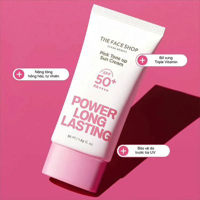 Kem Chống Nắng Nâng Tone Da Power Long Lasting Pink Tone Up Sun Cream Spf50+ Pa++++ 50ml