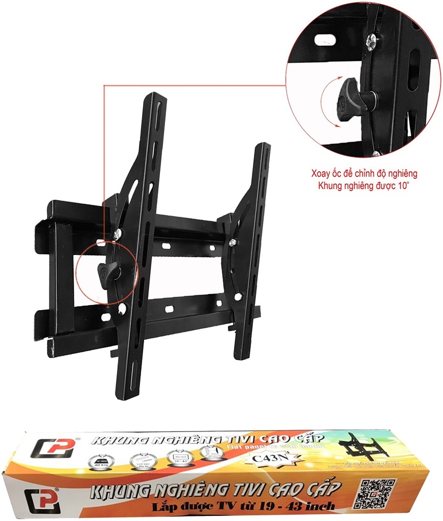 Khung treo Tivi nghiêng Cảnh Phong C43N từ 19-43 inch