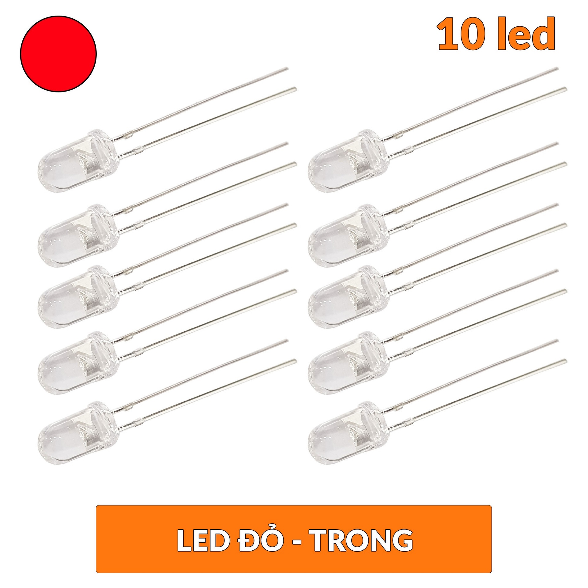 Led trong 5mm Tím nhạt (10 Led)
