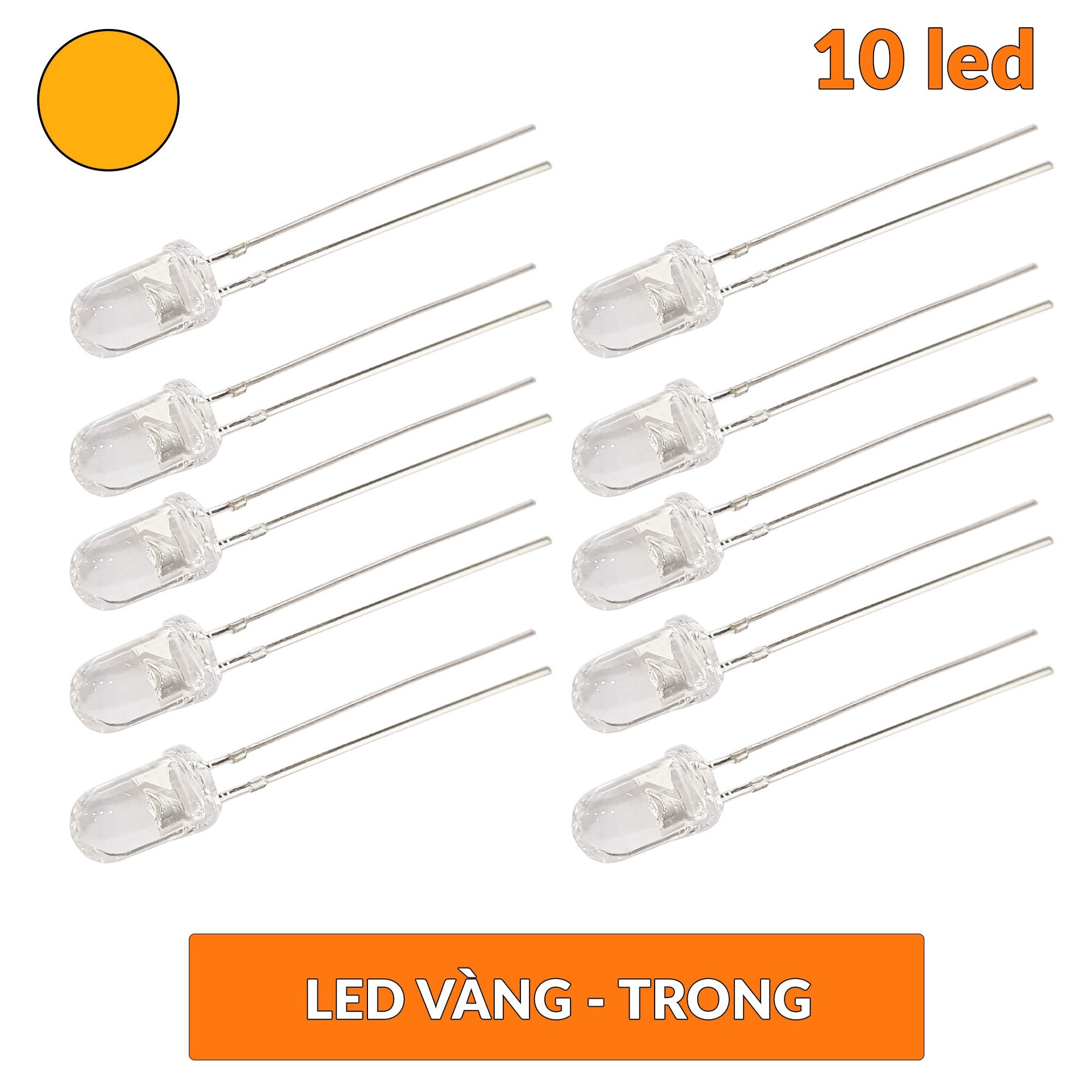 Led trong 5mm Tím nhạt (10 Led)
