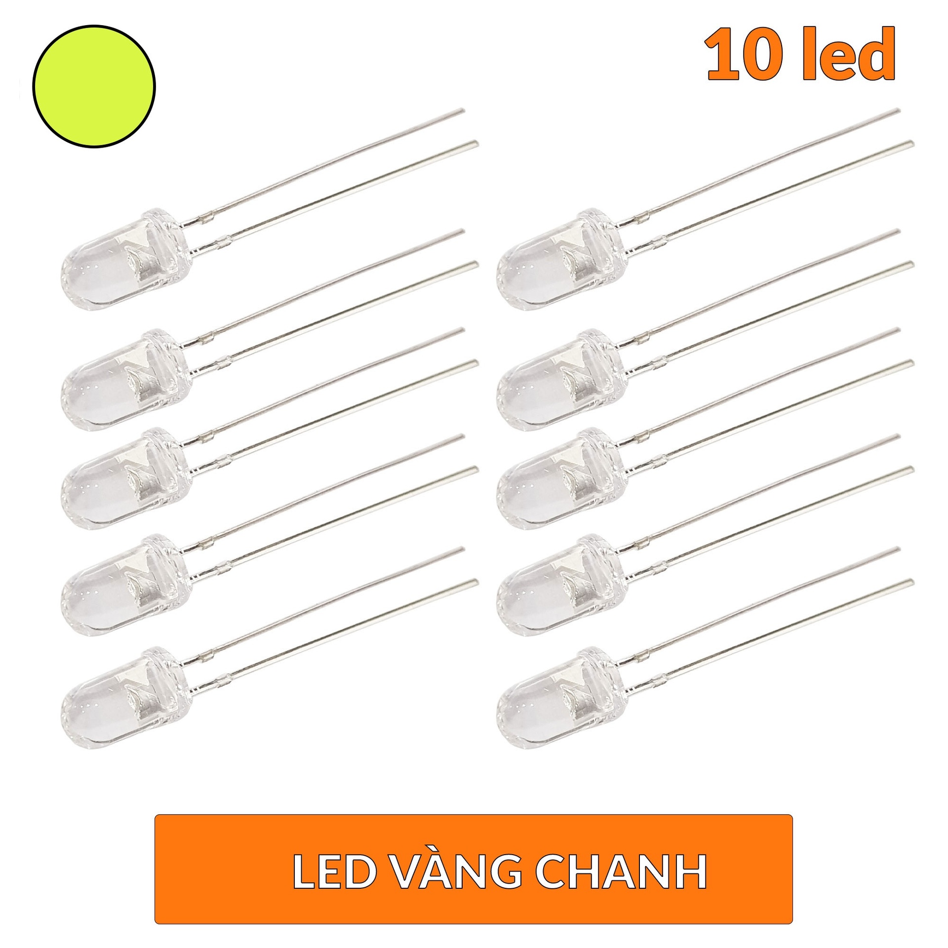 Led trong 5mm Tím nhạt (10 Led)