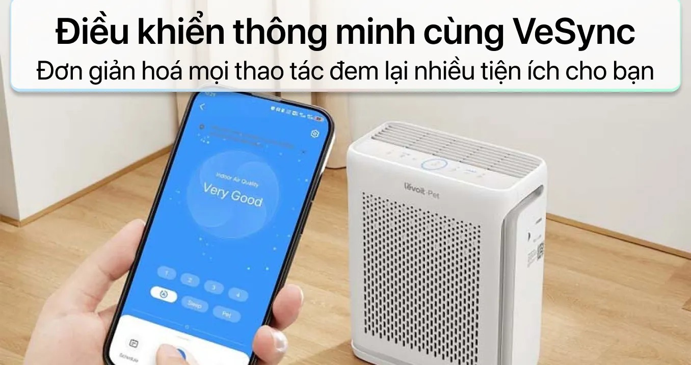 Máy lọc không khí chống dị ứng thú cưng Levoit Vital 100S
