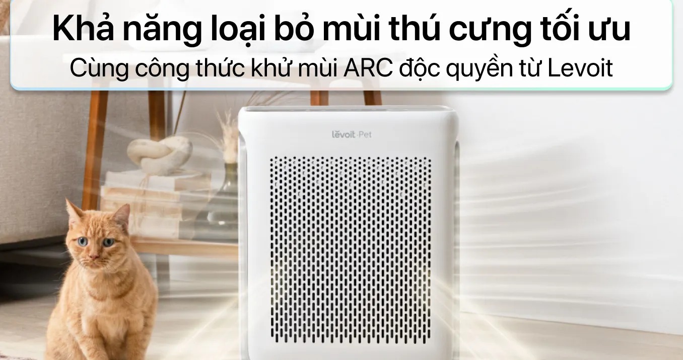 Máy lọc không khí chống dị ứng thú cưng Levoit Vital 100S