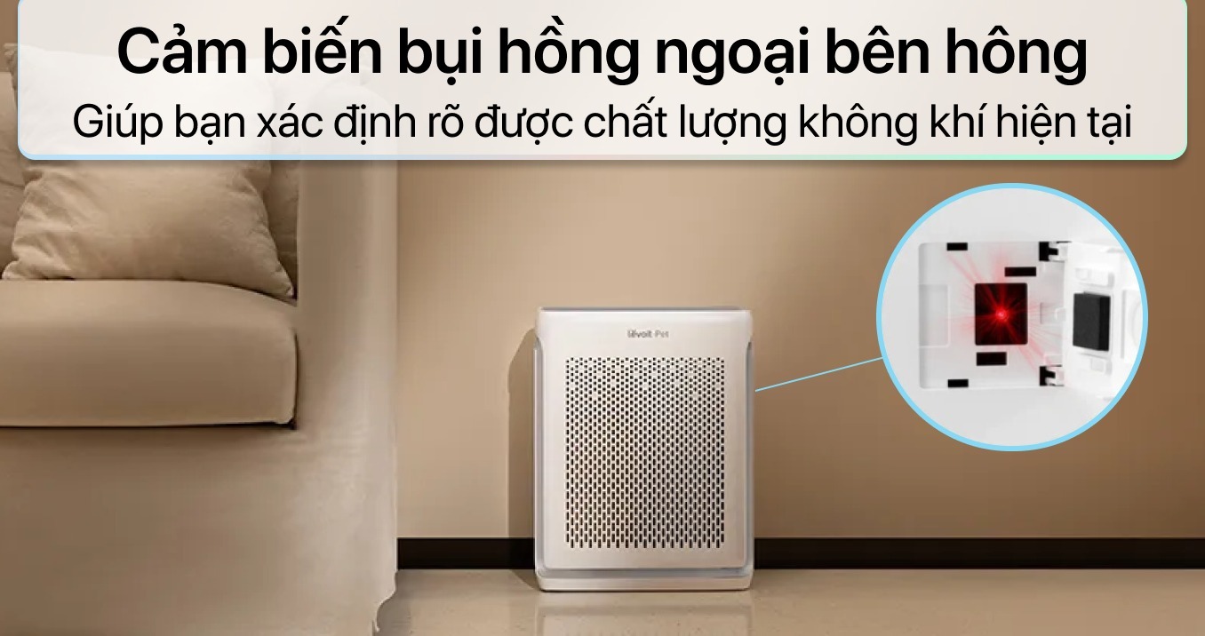 Máy lọc không khí chống dị ứng thú cưng Levoit Vital 100S