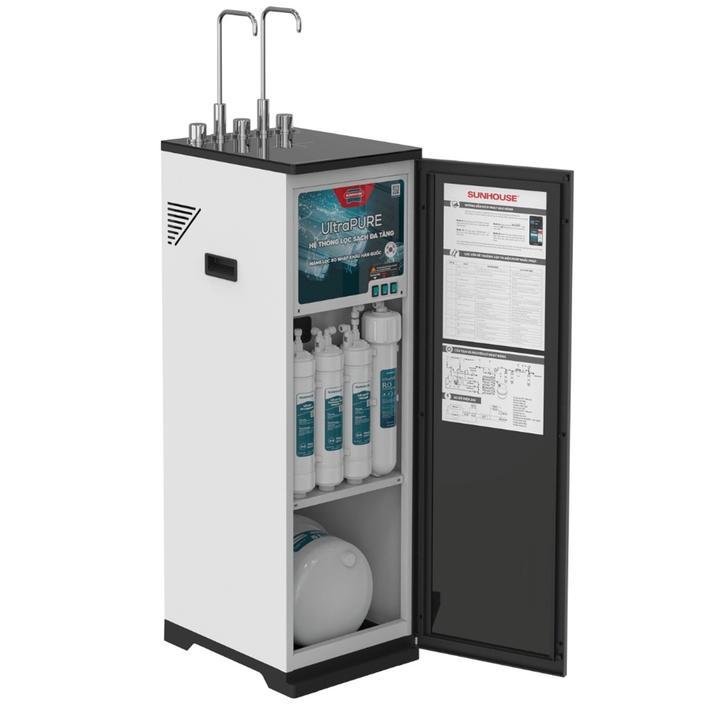 Máy Lọc Nước RO Nóng Nguội Lạnh Hydrogen Sunhouse UltraPURE 11 Lõi SHA76226L