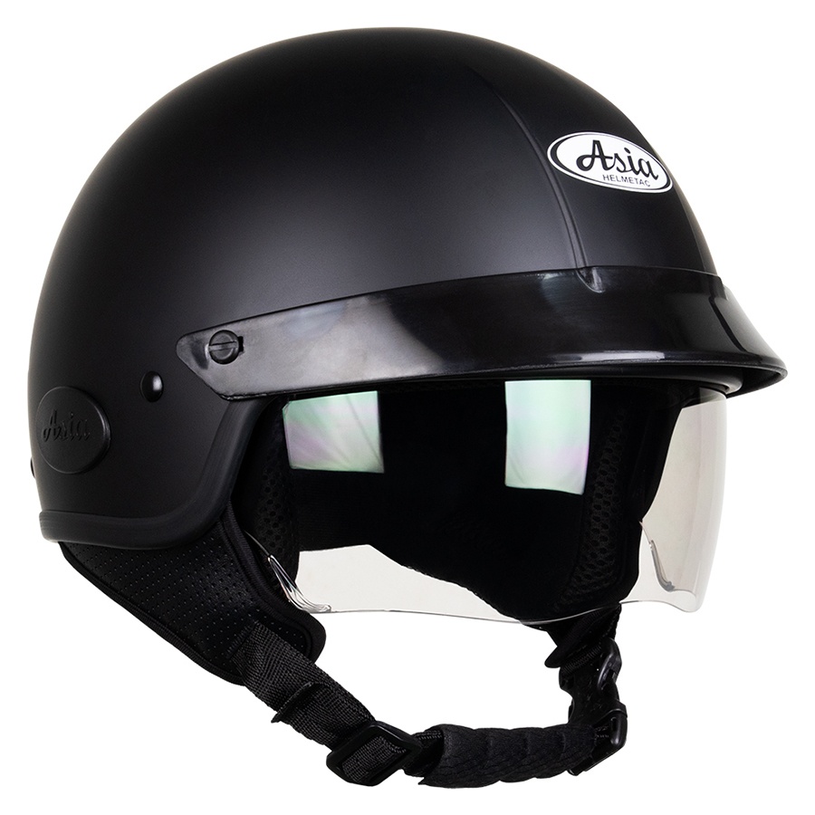 Mũ bảo hiểm 3/4 đầu Asia MT-139 Đen Mờ