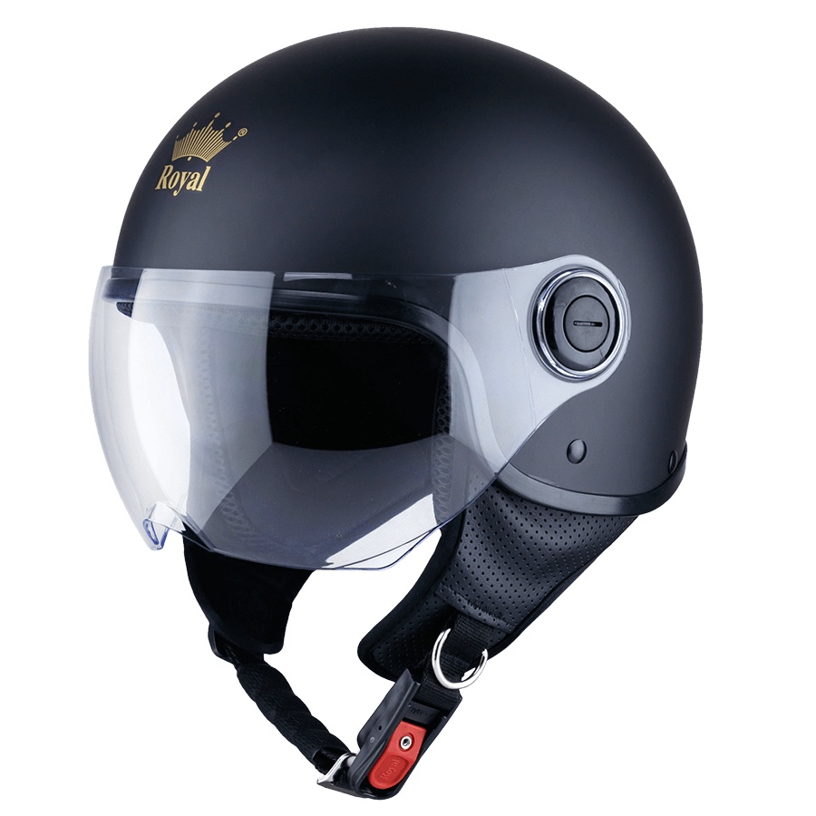 Mũ bảo hiểm 3/4 đầu Royal M125K Đen Mờ