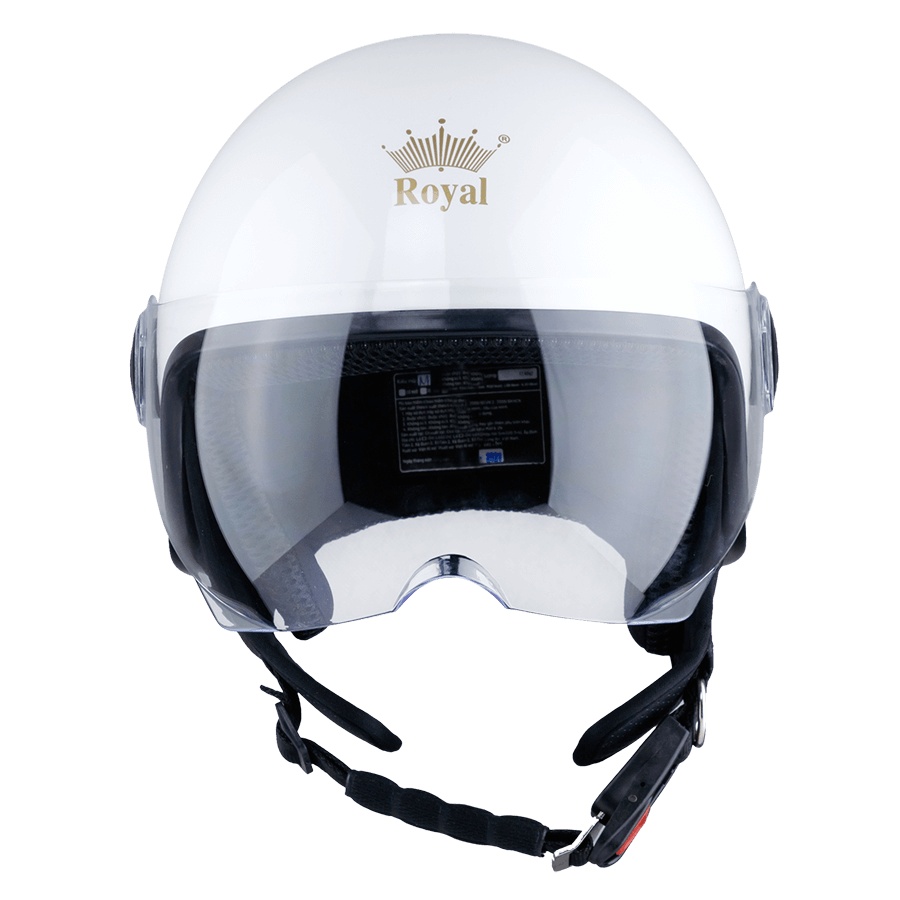 Mũ bảo hiểm 3/4 đầu Royal M125K Trắng Bóng