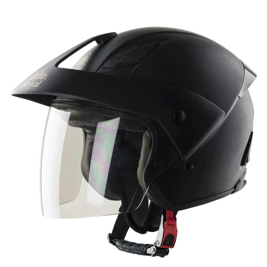 Mũ bảo hiểm 3/4 đầu Royal M134C Đen Mờ