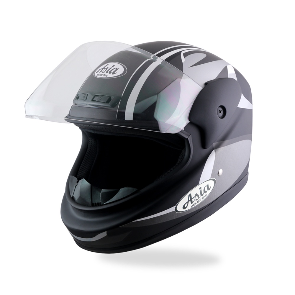 Mũ bảo hiểm Fullface Asia MT-120 Tem 1 Đen mờ