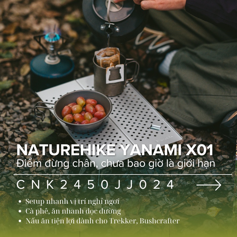 Naturehike CNK2450JJ024 - Mẫu bàn gấp gọn dành cho Trekker, nhà leo núi