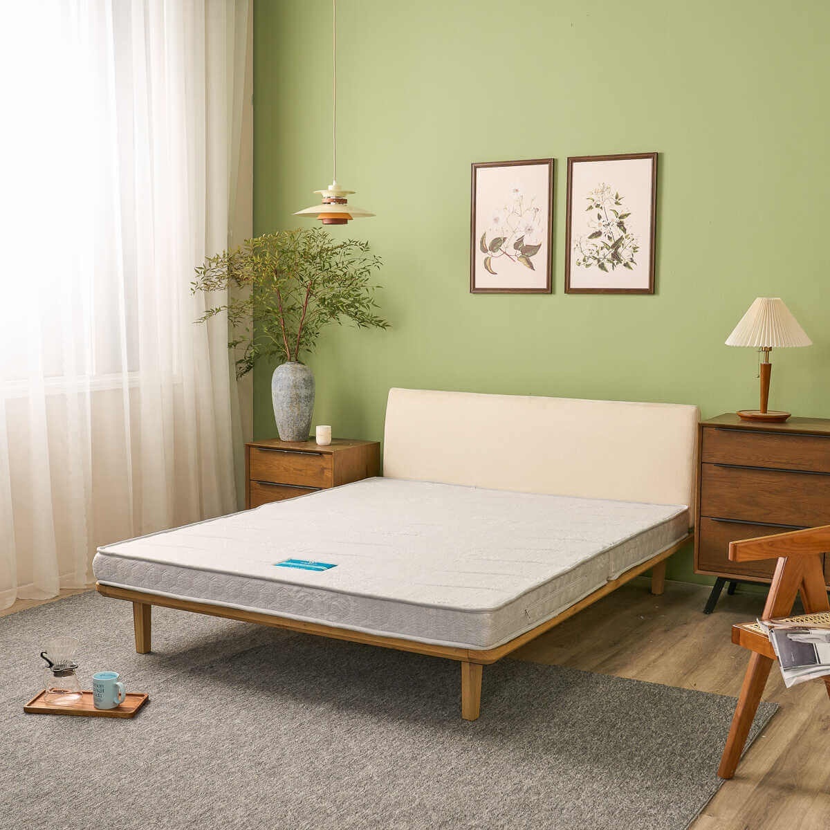Nệm bông ép cao cấp Wonjun Pure Premium nâng đỡ vững chắc dày 12cm gấp 2