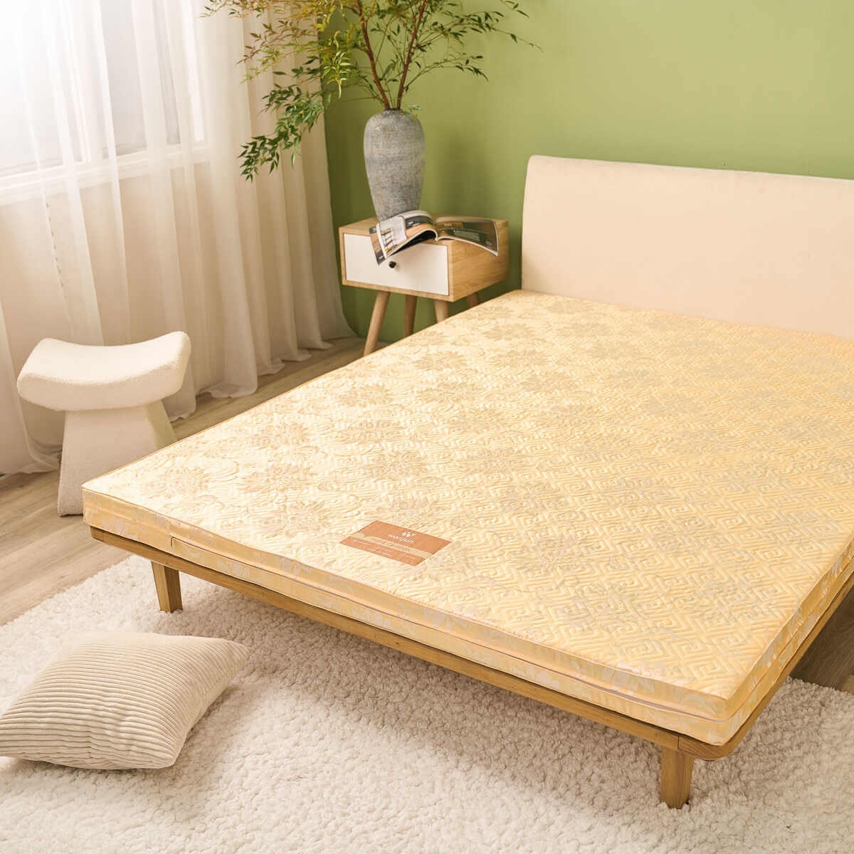 Nệm bông ép Wonjun Pure Carbon kháng khuẩn ưu việt dày 10cm gấp 2