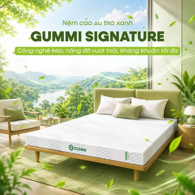 Nệm Gummi Signature – Công nghệ kép, nâng đỡ vượt trội, kháng khuẩn tối đa