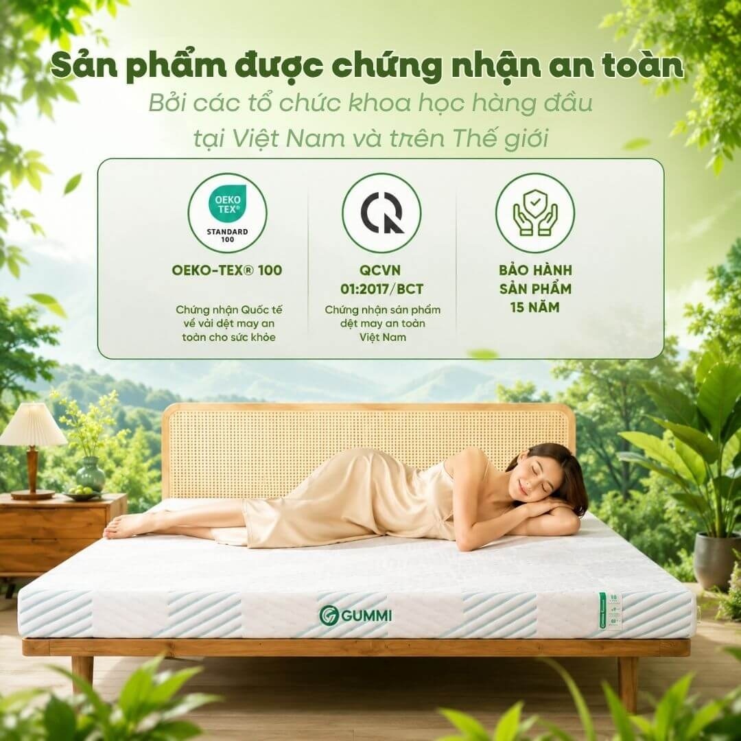 Nệm Gummi Signature – Công nghệ kép, nâng đỡ vượt trội, kháng khuẩn tối đa