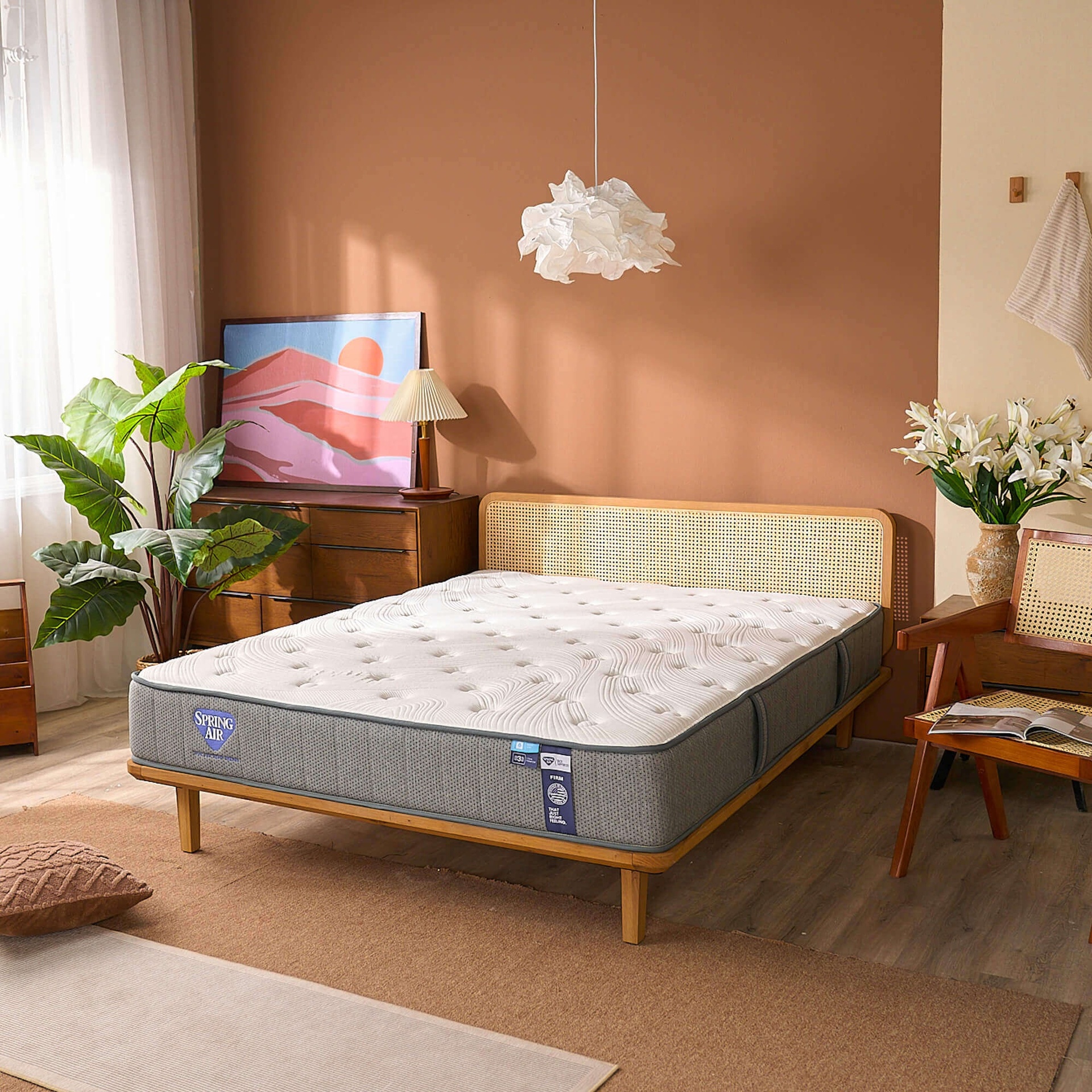 Nệm lò xo Spring Air Back Supporter Firm hỗ trợ nâng đỡ dày 25cm