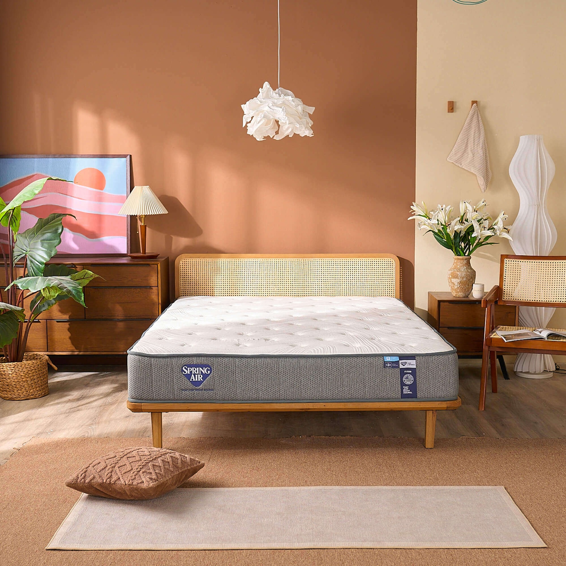 Nệm lò xo Spring Air Back Supporter Firm hỗ trợ nâng đỡ dày 25cm