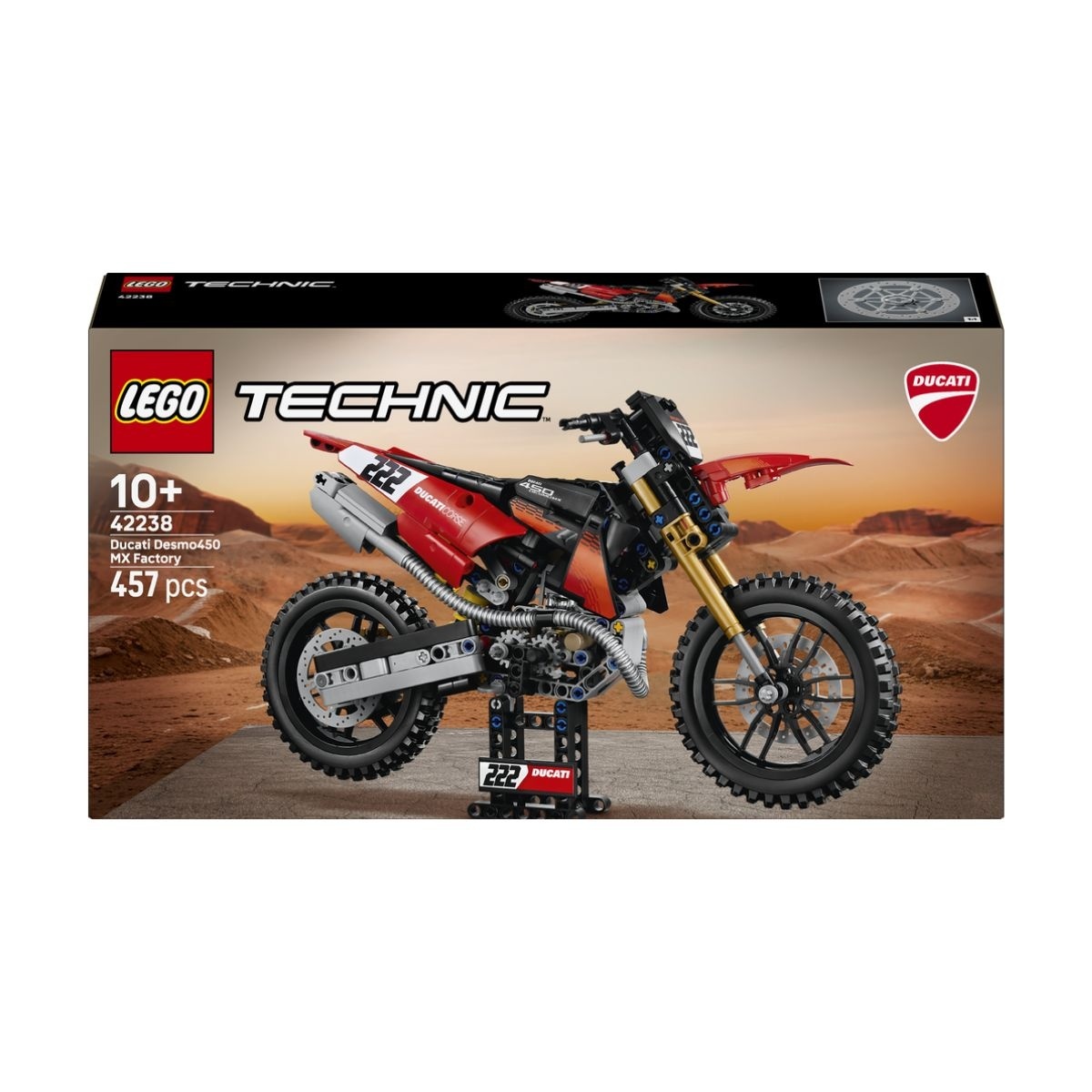 Đồ Chơi Lắp Ráp Mô Tô Ducati Desmo450 MX Factory LEGO TECHNIC 42238 (457 Chi Tiết)