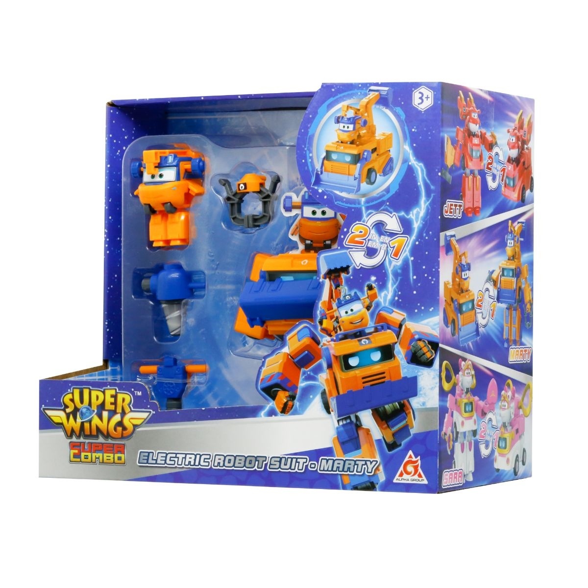 Đồ Chơi Siêu Robot Biến Hình Nâng Cấp - Marty Mạnh Mẽ SUPERWINGS EU790313
