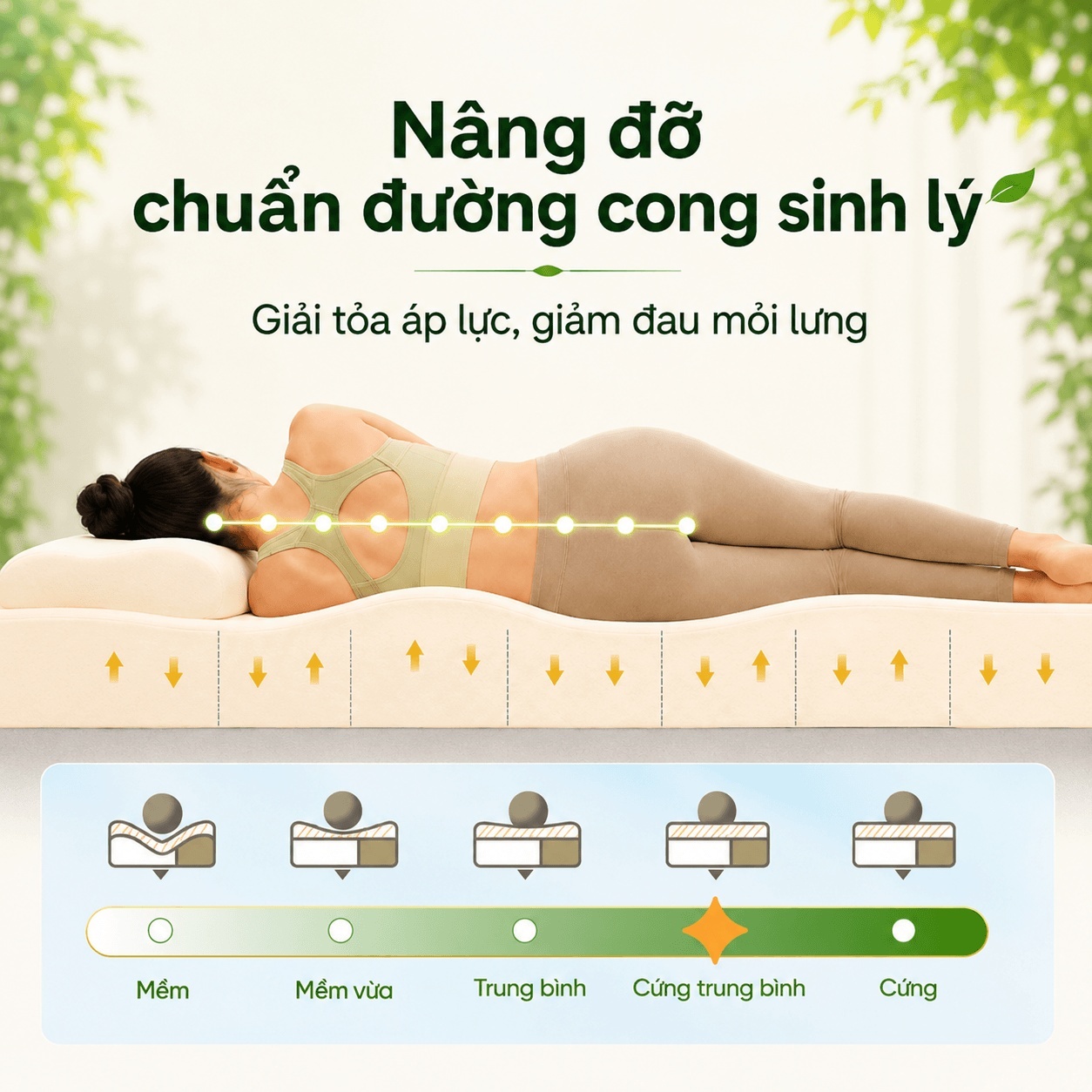 (Quà 8 món) Nệm cao su thiên nhiên Gummi Classic thế hệ mới dày 5/10/15cm