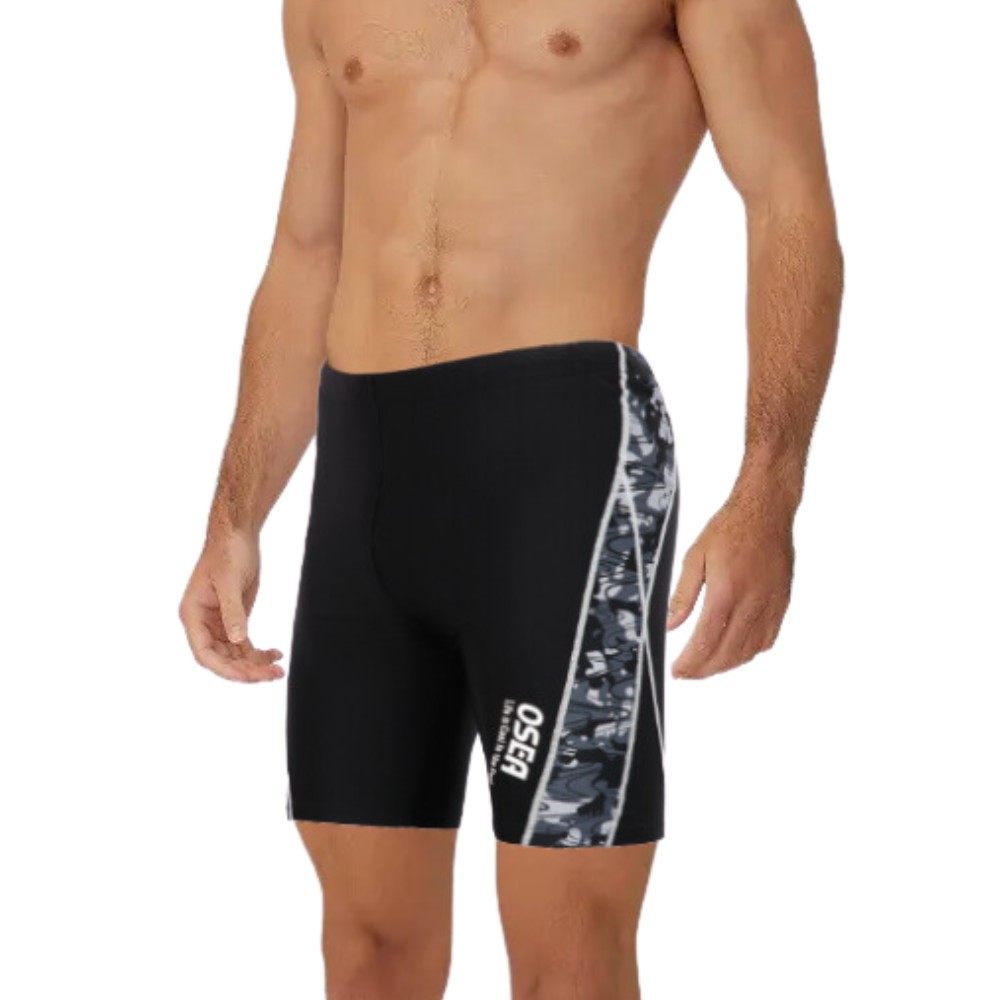 Quần bơi nam dáng dài - Black Camouflage Jammers for Male