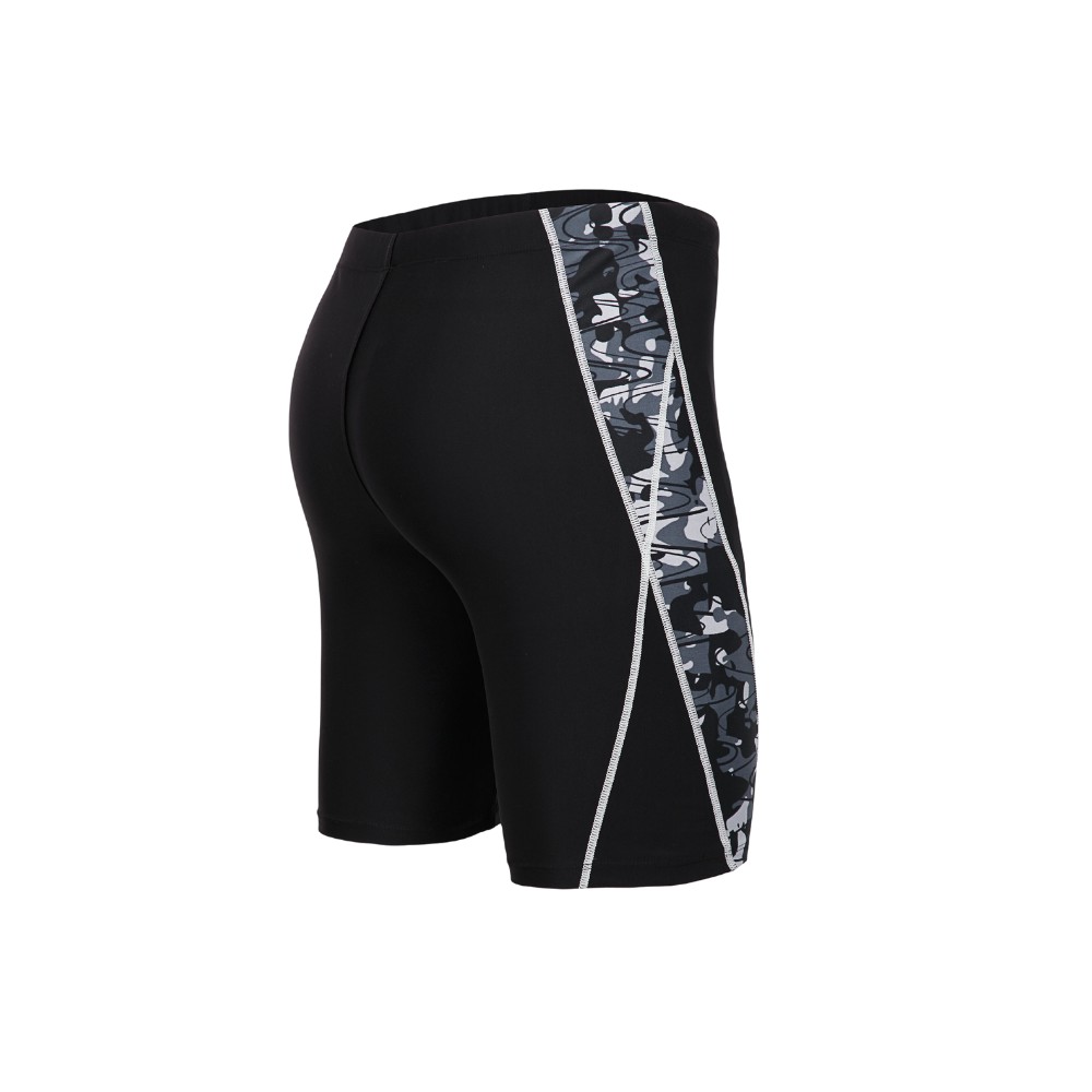 Quần bơi nam dáng dài - Black Camouflage Jammers for Male
