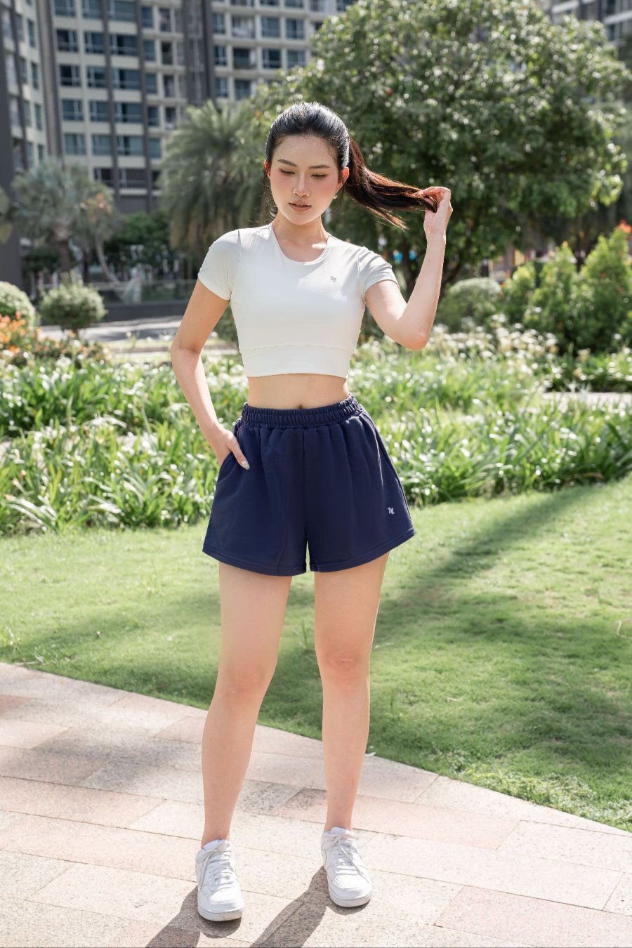 Quần short nữ cao cấp Reeta form rộng - A259